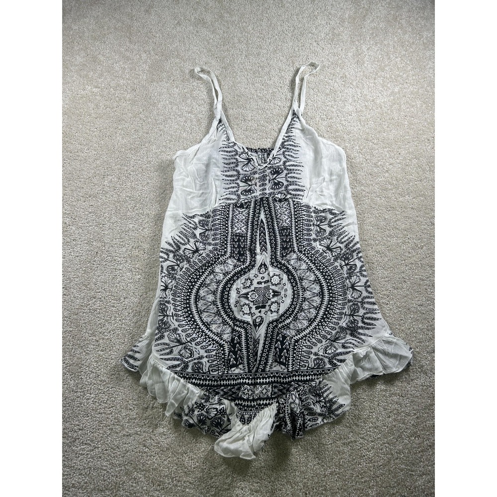 India Boutique Romper Womens Free Size Boho Ruffle Rayon Summer Festival Jumpsui